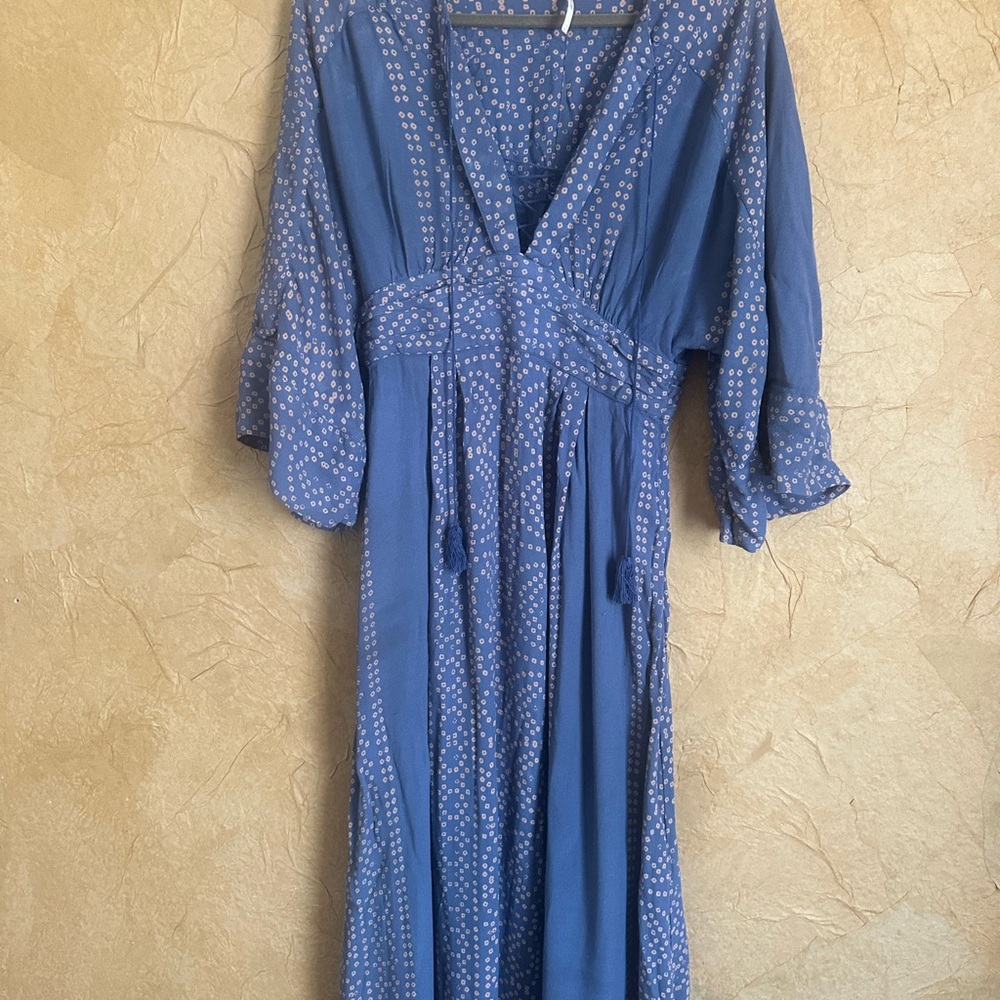 Free People Blue Floral Maxi Dress
